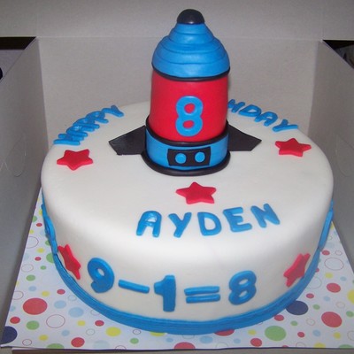 Math Rocket Cake