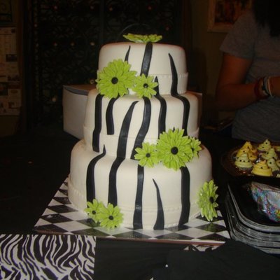 Zebra & Daisy Cake