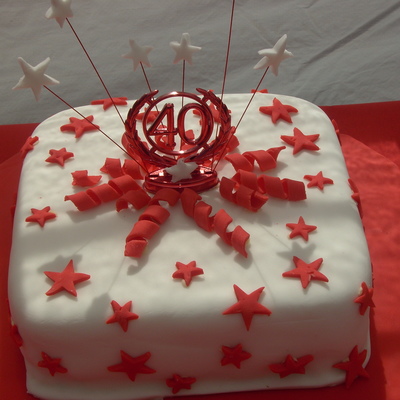 Ruby Wedding Anniversary Cake