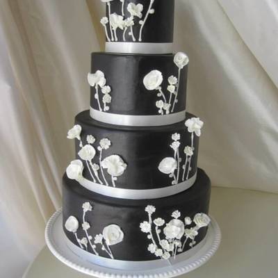 Black And White Wedding Cake
