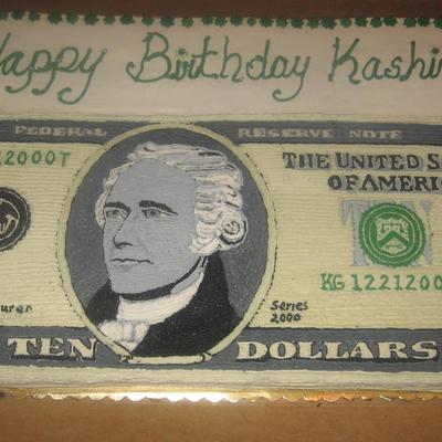 Ten Dollar Bill Cake