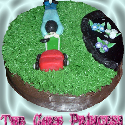 Mowing The Lawn Cake