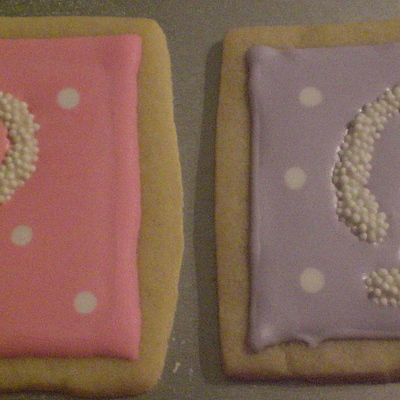 White Chocolate Monogrammed Cookies