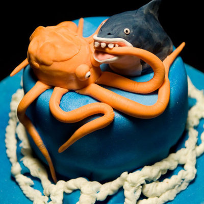 Mega Shark Vs. Giant Octopus Cake