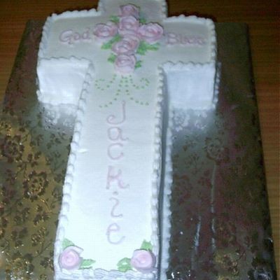 Baptism Cross Cake