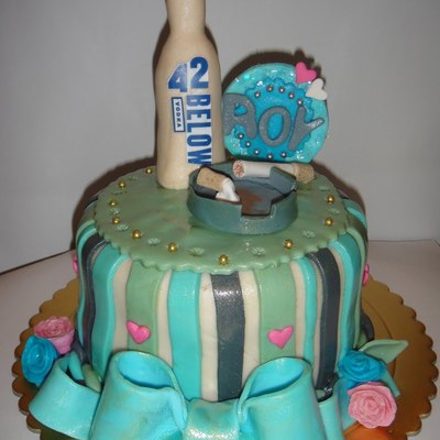 A Volka Bottle With Tobacco Cake