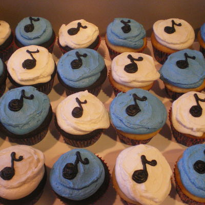 Music Note Cupcakes