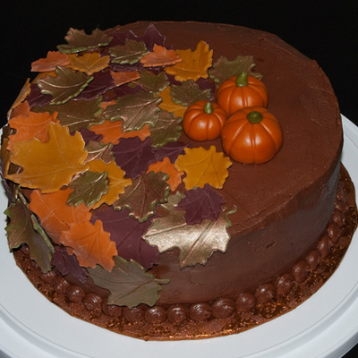 Fall Anniversary Cake