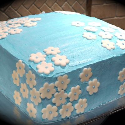 Square Flower Cake