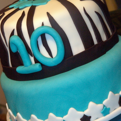 Zebra Stribe And Blue