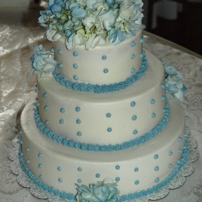 Cornflower Blue Hydrangeas And Pearls