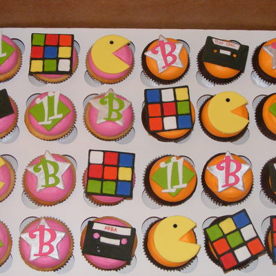 80S Birthday Cupcakes