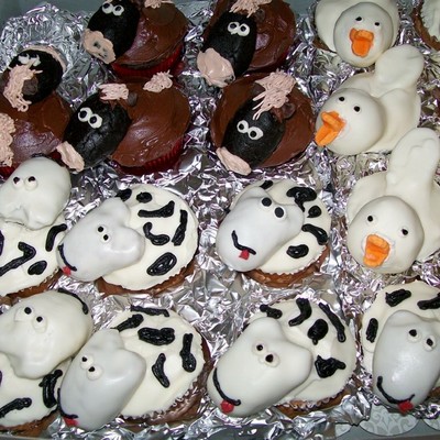Farm Animal Cupcakes