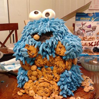Cookie Monster Cake
