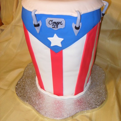 Bongo W/puerto Rican Flag