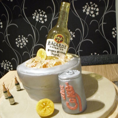 Bacardi Sugar Glass Cake`