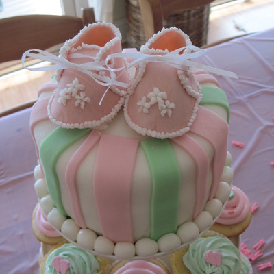 Pink And Green Baby Shower