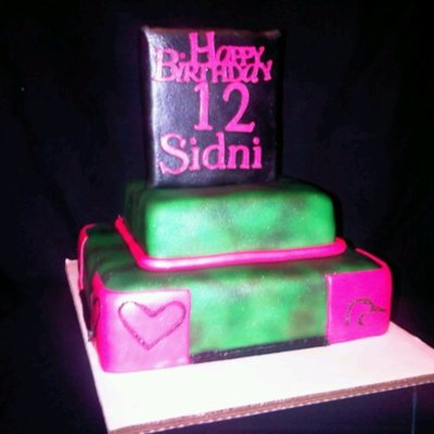 Pink Camo Birthday Cake