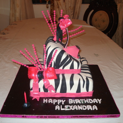 Shoe Animal Print Cake
