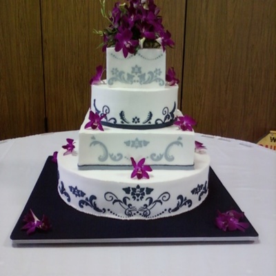 Stencil Wedding Cake
