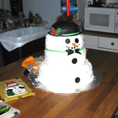 Snowman Cake