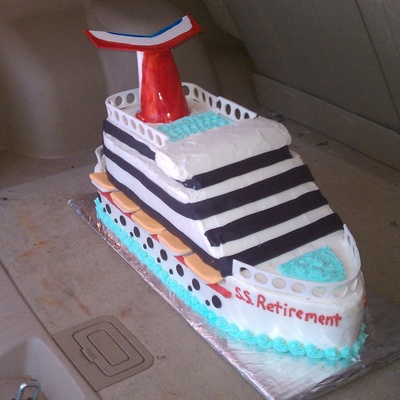 Cruise Ship Retirement Cake