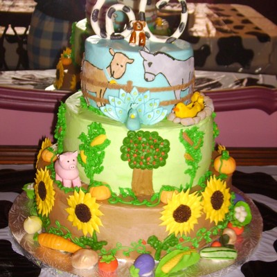 Farm & Garden 60Th Birthday Cake