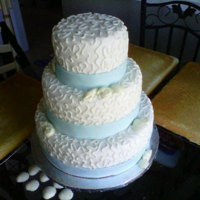 Cornelli Lace Wedding Cake.