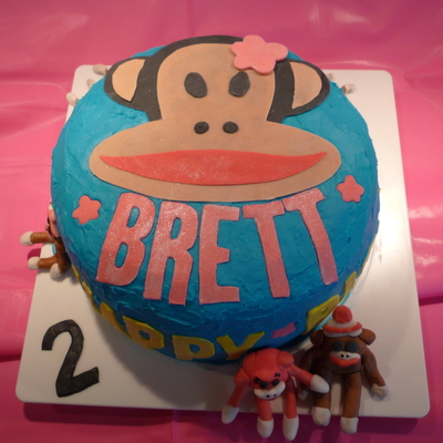 Fondant Monkey Birthday Cake