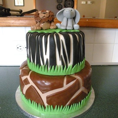 Jungle Themed Baby Shower Cake