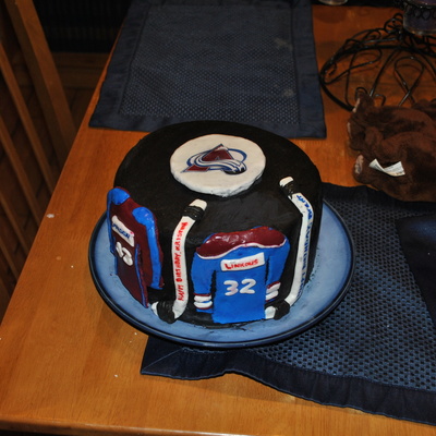 Colorado Avalanche Hockey Cake