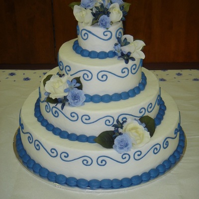 Blue Tiered Cake