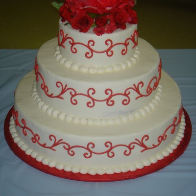 Red Anniversary Cake