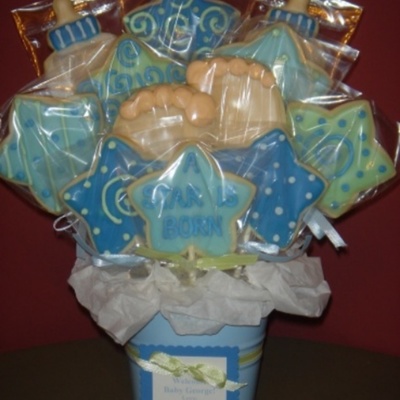 Baby Boy Cookie Bouquet