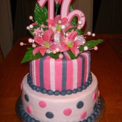 Sweet 16 Birthday Cake