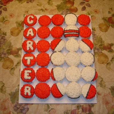 Bowling Party Cupcakes