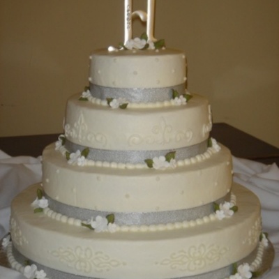 Silver Wedding Cake