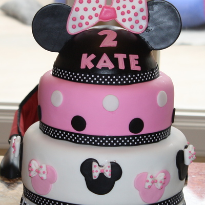 Minnie Mouse Bd Cake For Grand Daughter