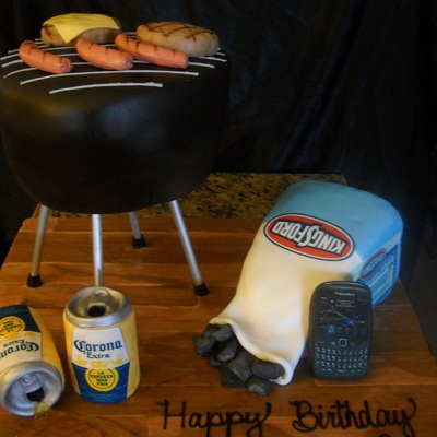 Bbq Grillin & Beers Cake