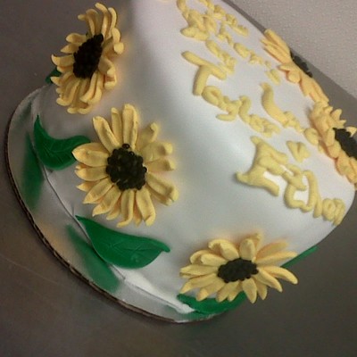 Small Round With Sunflowers