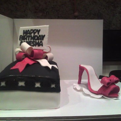 Shoe And Shoe Box Cake