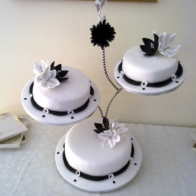 Black & White Wedding Cake