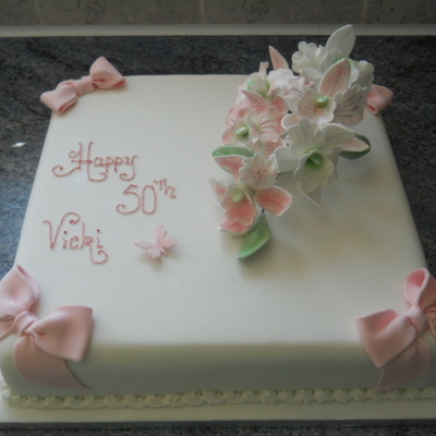 Ladies Orchid Cake