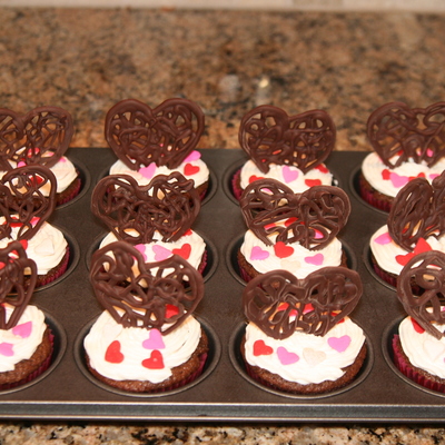 Chocolate Heart Cupcakes
