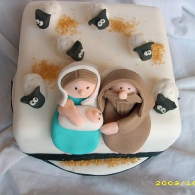 Mary And Joseph Christmas Cake