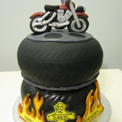 Motorcycle Birthday Cake