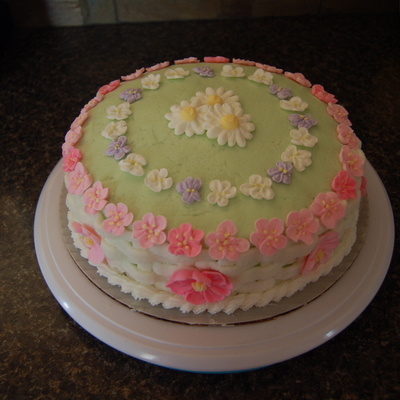Wilton Flower Design Class Cake