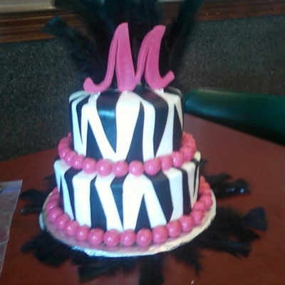 Pink And Zebra Cake