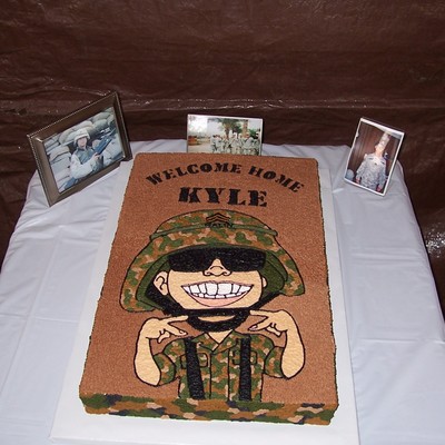 Welcome Home Soldier Caricature Cake