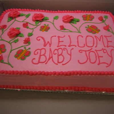 Butterfly Baby Shower Cake